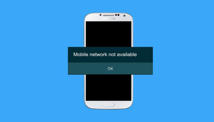 Rede móvel não disponível No Android